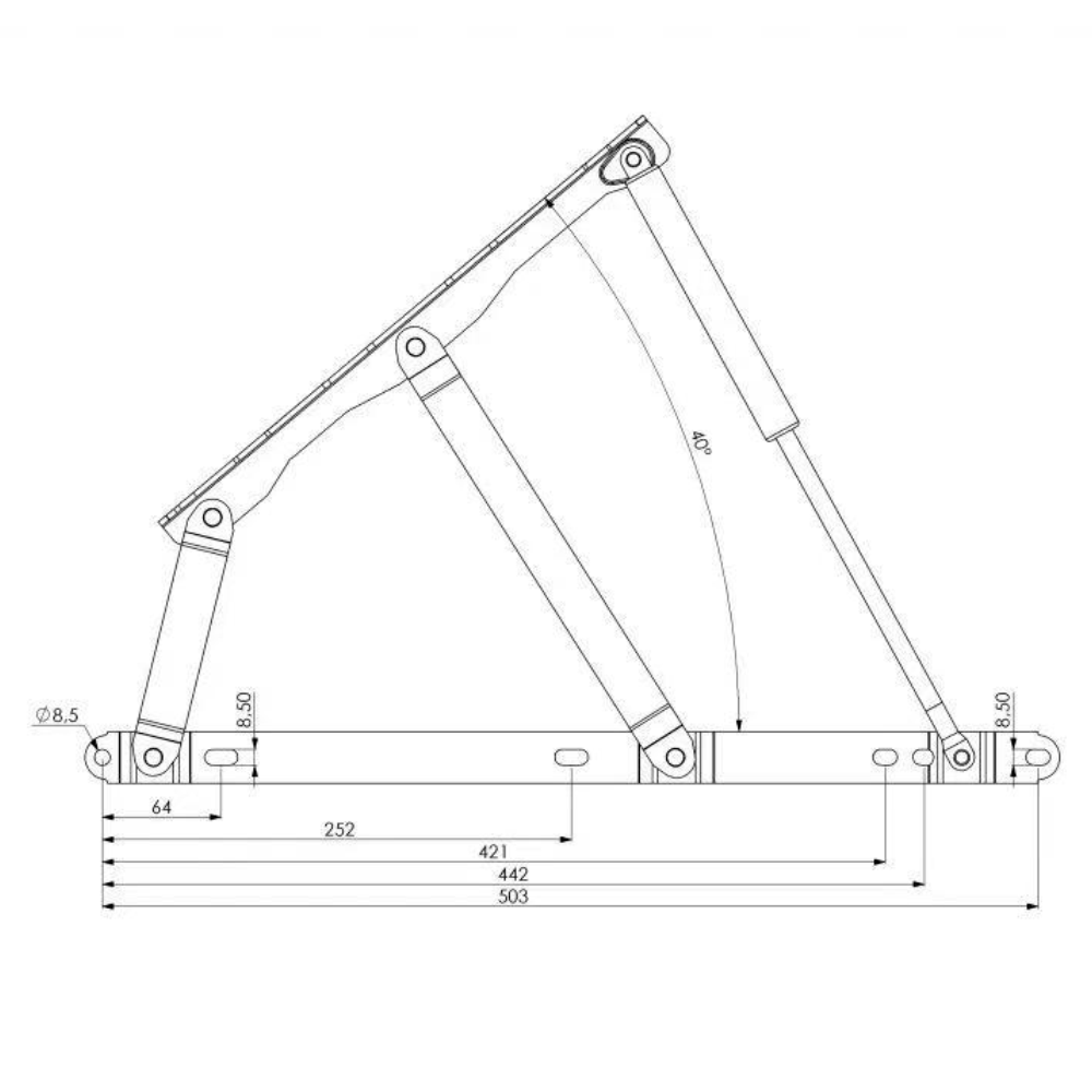 pneumatischer Speicherbetthubmechanismus